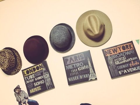 【DIY】帽子のおしゃれな見せる収納アイデア♡～Stylish show storage idea of hat.